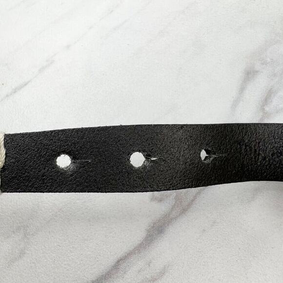 Marc Cain Black Leather Silver Chain Belt NWT ✨ main image 6